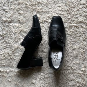 Life Stride Slip On Square Toe Chucky Heel